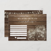 Gute Wünsche für Braut und Bräuche | Advice Jar Hinweiskarte (Vorne/Hinten)