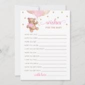 Gute Wünsche für den Baby Shower Teddy Bär Einladung (Vorderseite)