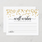 Gute Wünsche für die Braut- und die Toilettenkarte (Vorne/Hinten)