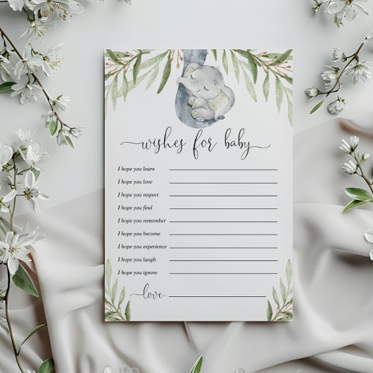 Gute Wünsche für eine geschlechtsneutrale Elefante Einladung