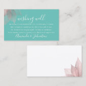 Gute Wünsche für Hochzeiten Rose delikat Visitenkarte (Vorne/Hinten)