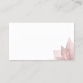 Gute Wünsche für Hochzeiten Rose delikat Visitenkarte (Rückseite)