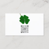 Gute Wünsche für HochzeitenWeißes, vierblättriges  Visitenkarte (Rückseite)