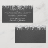 Gute Wünsche für Hochzeitsfeiern Silver Kraft Visitenkarte (Vorne/Hinten)