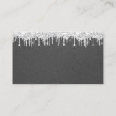 Gute Wünsche für Hochzeitsfeiern Silver Kraft Visitenkarte (Rückseite)