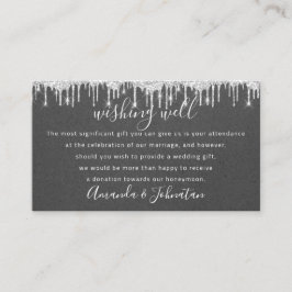 Gute Wünsche für Hochzeitsfeiern Silver Kraft Visitenkarte