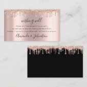 Gute Wünsche für Hochzeitsgeschenke Idee Rose Trop Visitenkarte (Vorne/Hinten)