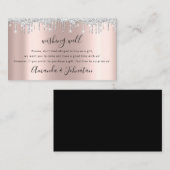 Gute Wünsche für Hochzeitsgeschenke Idee Rose Trop Visitenkarte (Vorne/Hinten)
