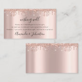 Gute Wünsche für Hochzeitsgeschenke Ideen Rose Tro Visitenkarte (Vorne/Hinten)