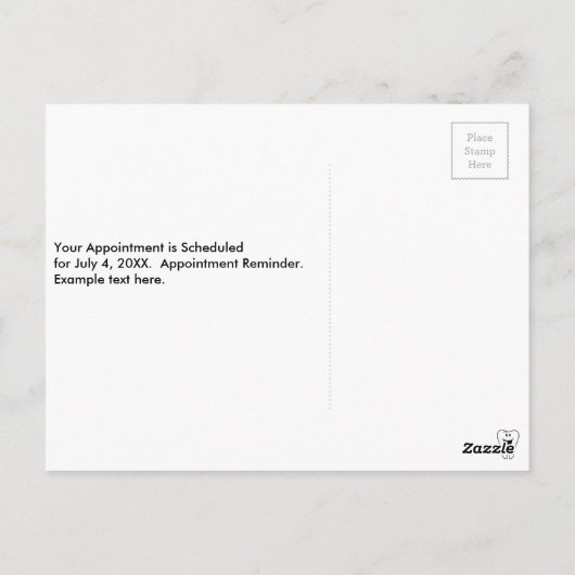Gute Zähne, die für Ihre Zahnarztpraxis angepasst Postkarte (Rückseite)