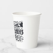 Gute Zähne sind immer im Stil Pappbecher (Rückseite)