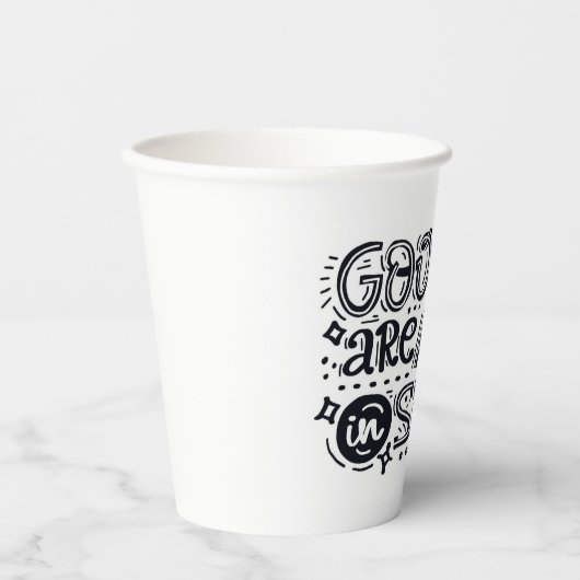 Gute Zähne sind immer im Stil Pappbecher (Vorderseite)