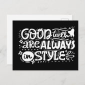 Gute Zähne sind immer im Stil Postkarte (Vorne/Hinten)