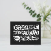 Gute Zähne sind immer im Stil Postkarte (Stehend Vorderseite)