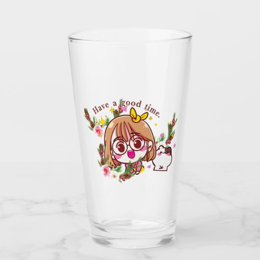 Gute Zeit des Trinkgeschirrs Glas (Vorderseite)