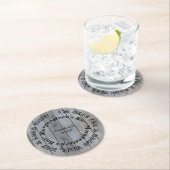 Gute Zeit, Holz aussehen Bar oder Mann Höhle Name Runder Pappuntersetzer (Vor Ort)