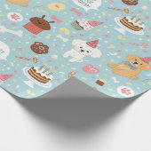 Gute Zeit! Hund Birthday Geschenkpapier (Ecke)