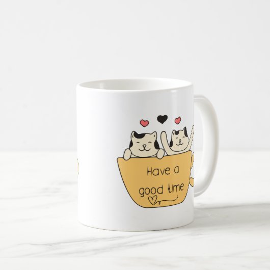 Gute Zeit Kaffeetasse (VorderseiteRechts)