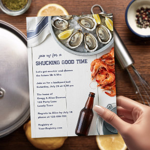 Gute Zeit Seafood-Boil-Hochzeitsbrause Einladung