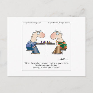 GUTE ZEITEN Cartoon Postcard bis April McCallum Postkarte