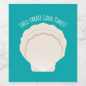 Gute Zeiten für Muschel Weinetikett (Einzelnes Label)