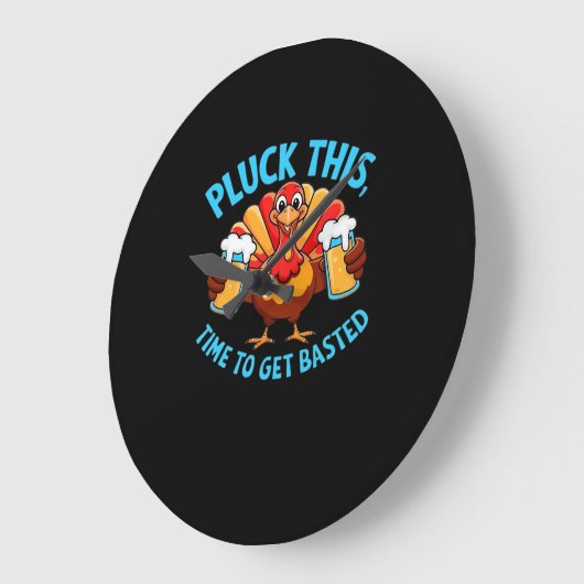 Gute Zeiten glücklich Thamksgiving Klassischer T - Große Wanduhr (Winkel)