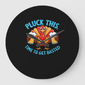 Gute Zeiten glücklich Thamksgiving Klassischer T - Große Wanduhr (Vorderseite)