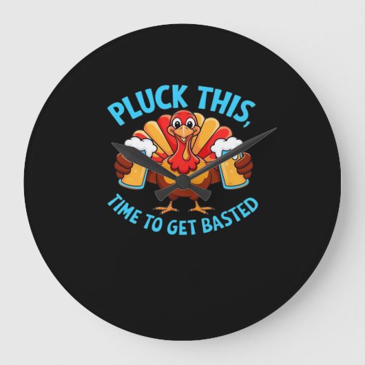 Gute Zeiten glücklich Thamksgiving Klassischer T - Große Wanduhr (Vorderseite)