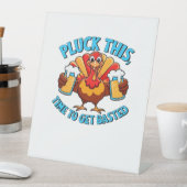 Gute Zeiten glücklich Thamksgiving Klassischer T - Sockelschild (In Situ)