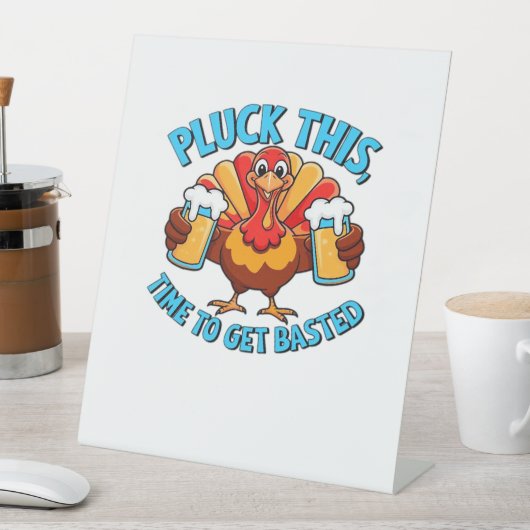 Gute Zeiten glücklich Thamksgiving Klassischer T - Sockelschild (In Situ)