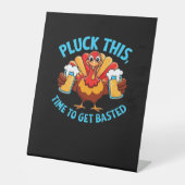 Gute Zeiten glücklich Thamksgiving Klassischer T - Sockelschild (Vorderseite)