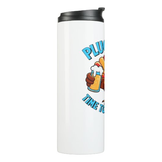 Gute Zeiten glücklich Thamksgiving Klassischer T - Thermosbecher (Nach links gedreht)