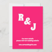 Gute Zeiten Groovy Pink Hochzeit Save The Date (Rückseite)