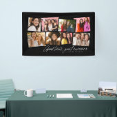 Gute Zeiten großartige Erinnerungen schwarze Foto Banner (Messeveranstaltung)