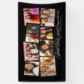 Gute Zeiten großartige Erinnerungen schwarze Foto Banner (Vertikal)