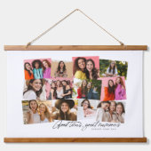 Gute Zeiten große Erinnerungen 12 Foto Collage coo Wandteppich Mit Holzrahmen (Vorne)