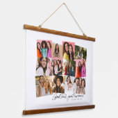 Gute Zeiten große Erinnerungen 12 Foto Collage coo Wandteppich Mit Holzrahmen (Gewinkelt)