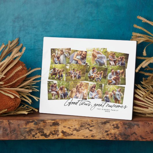 Gute Zeiten große Erinnerungen 12 Foto Familienkol Fotoplatte (Seite)