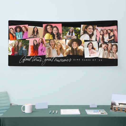 Gute Zeiten große Erinnerungen Spaß 12 Foto Collag Banner (Messe)