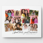 Gute Zeiten große Erinnerungen Spaß 12 Foto Collag Fotoplatte (Vorderseite)