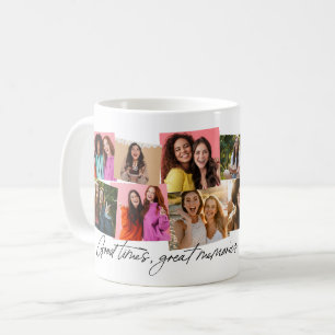 Gute Zeiten große Erinnerungen Spaß 12 Foto Collag Kaffeetasse