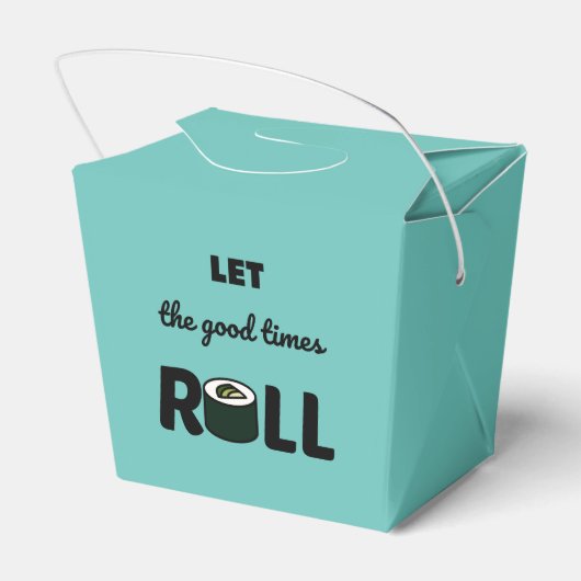 Gute Zeiten, kawaii Sushi rollen Geschenkschachtel (Rückseite)