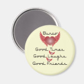 Gute Zeiten mit Herz und Flügeln Magnet (Vorderseite/Rückseite)