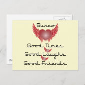 Gute Zeiten mit Herz und Flügeln Postkarte (Vorne/Hinten)
