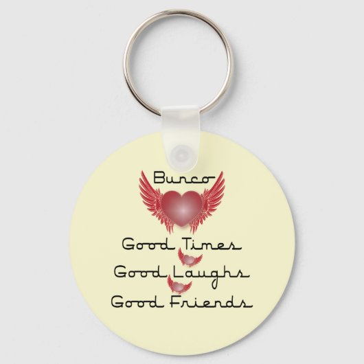 Gute Zeiten mit Herz und Flügeln Schlüsselanhänger (Vorderseite)