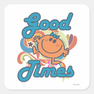 Gute Zeiten mit wenig Miss Spaß Quadratischer Aufkleber