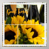 Gute Zeiten Sonnenblumen Poster (Vorne)