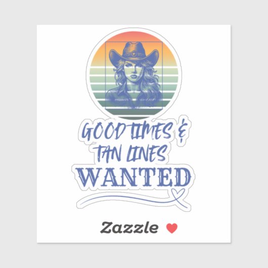 Gute Zeiten & Tan Lines Vinyl Sticker (Blatt)
