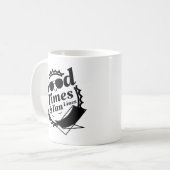 Gute Zeiten und Tan-Linien Kaffeetasse (Vorderseite Links)