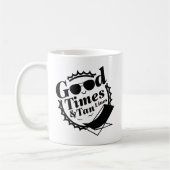 Gute Zeiten und Tan-Linien Kaffeetasse (Links)